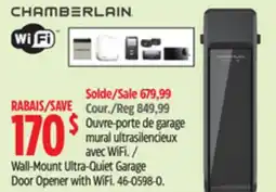 Canadian Tire Chamberlain Wall-Mount Ultra-Quiet Garage Door Opener with WiFi offer
