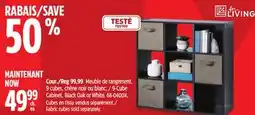 Canadian Tire For Living 9-Cube Cabinet, Black Oak or White offer