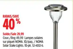 Canadian Tire NOMA Solar Stake Lights. 10-pk offer