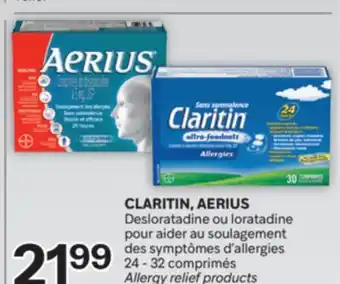 Brunet CLARITIN, AERIUS Desloratadine ou loratadine pour aider au soulagement des symptômes d'allergies offer