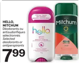 Brunet Hello, Mitchum Déodorants ou antisudorifiques sélectionnés offer
