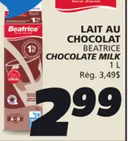IGA BEATRICE CHOCOLATE MILK offer