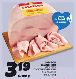 IGA GASPÉSIEN COOKED WHITE HAM offer