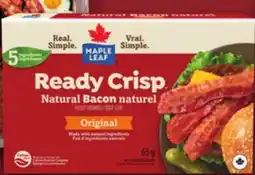 IGA MAPLE LEAF BACON OR PRECOOKED BACON offer