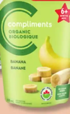 IGA COMPLIMENTS BIOLOGIQUE ORGANIC BABY FOOD PURÉE offer