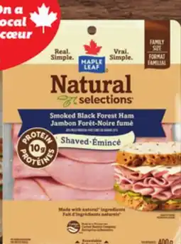 IGA MAPLE LEAF NATURAL SELECTIONS SHAVED OR SLICED DELI MEATS offer