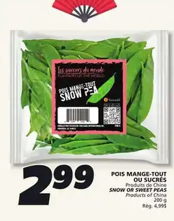 IGA SNOW OR SWEET PEAS offer