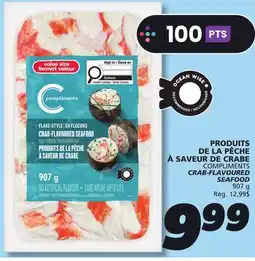 IGA COMPLIMENTS CRAB-FLAVOURED SEAFOOD offer