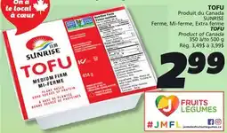 IGA SUNRISE TOFU offer