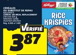 IGA KELLOGG'S CEREAL OR MEAL REPLACEMENT offer