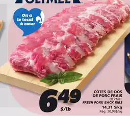 IGA OLYMEL FRESH PORK BACK RIBS offer