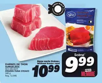IGA SEA DELIGHT FROZEN TUNA STEAKS offer