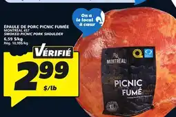 IGA MONTRÉAL 457 SMOKED PICNIC PORK SHOULDER offer