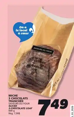 IGA SAVEURS DU FOUR SLICED 3-CHOCOLATE LOAF offer