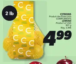 IGA COMPLIMENTS LEMONS offer