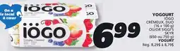 IGA IÖGO YOGURT offer