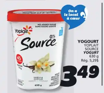 IGA YOPLAIT SOURCE YOGURT offer