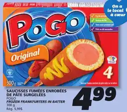 IGA POGO FROZEN FRANKFURTERS IN BATTER offer