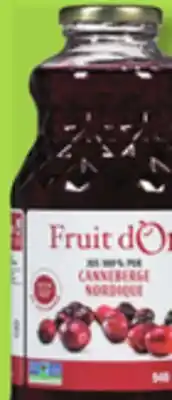IGA FRUIT D'OR CRANBERRY JUICE offer
