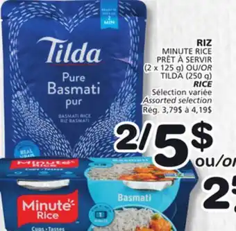 Marches Tradition MINUTE RICE PRÊT À SERVIR (2 x 125 g) OR TILDA (250 g) RICE offer