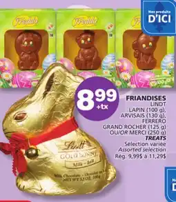 Marches Tradition LINDT LAPIN (100 g) , ARVISAIS (130 g), FERRERO GRAND ROCHER (125 g) OR MERCI (250 g) TREATS offer