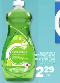 Marché Bonichoix COMPLIMENTS DISHWASHING LIQUID offer