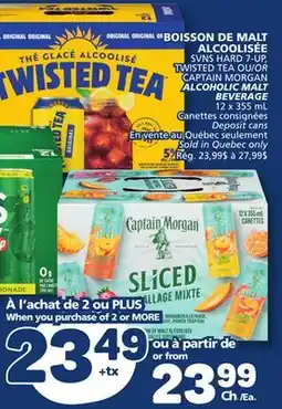 Marché Bonichoix SVNS HARD 7-UP, TWISTED TEA OR CAPTAIN MORGAN BEVERAGE offer