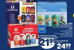 Marché Bonichoix ARCHIBALD ENSEMBLE CLASSIQUE, BORÉALE ARTISAN OR UNIBROUE MIXTE BEER offer