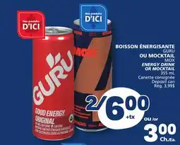 Marché Bonichoix GURU, MOX ENERGY DRINK OR MOCKTAIL offer