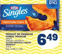 Marché Bonichoix KRAFT SINGLES, VELVEETA SLICED PROCESS CHEESE PRODUCT offer