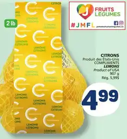 Marché Bonichoix COMPLIMENTS LEMONS offer
