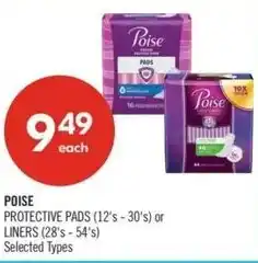 Shoppers Drug Mart Poise protective pads or liners offer