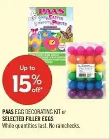 Shoppers Drug Mart Paas egg decorating kit or selected filler eggs offer