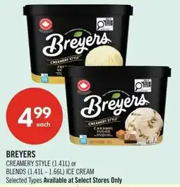 Shoppers Drug Mart Breyers creamery style or blends offer
