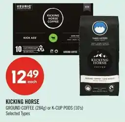 Shoppers Drug Mart Kicking horse ground coffee or K-cup pods offer