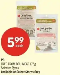 Shoppers Drug Mart PC free from deli meat offer