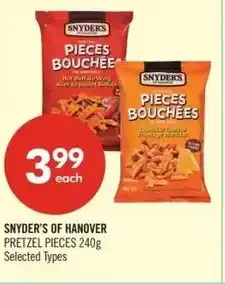 Shoppers Drug Mart Snyder's of hanover pretzel pieces offer
