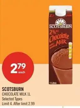 Shoppers Drug Mart Scotsburn chocolate milk offer