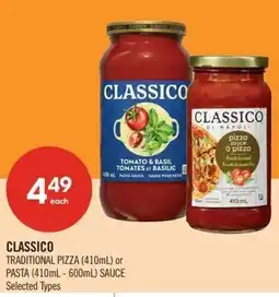 Shoppers Drug Mart Classico traditional pizza or pasta offer
