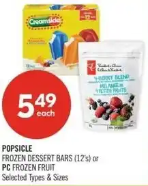 Shoppers Drug Mart Popsicle or PC frozen fruit offer