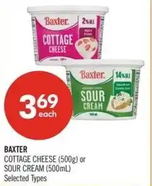 Shoppers Drug Mart Baxter cottage cheese or sour cream offer