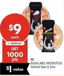 Shoppers Drug Mart PC black label frozen pizza offer