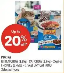 Shoppers Drug Mart Purina kitten chow, cat chow friskies dry cat food offer