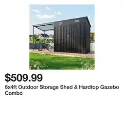 Wayfair 6x4ft Outdoor Storage Shed & Hardtop Gazebo Combo offer