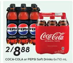 Sobeys COCA-COLA or PEPSI Soft Drinks offer