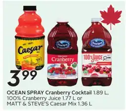 Sobeys OCEAN SPRAY Cranberry Cocktail offer