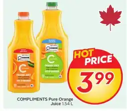 Sobeys COMPLIMENTS Pure Orange Juice offer