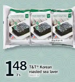 Fortinos T&T KOREAN KOREAN ROASTED SEA LAVER, 3'S offer