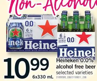 Fortinos HEINEKEN 0.0% ALCOHOL FREE BEER offer