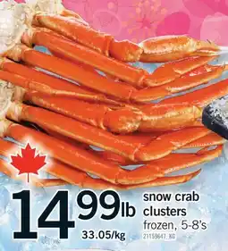 Fortinos SNOW CRAB CLUSTERS, 5-8'S offer